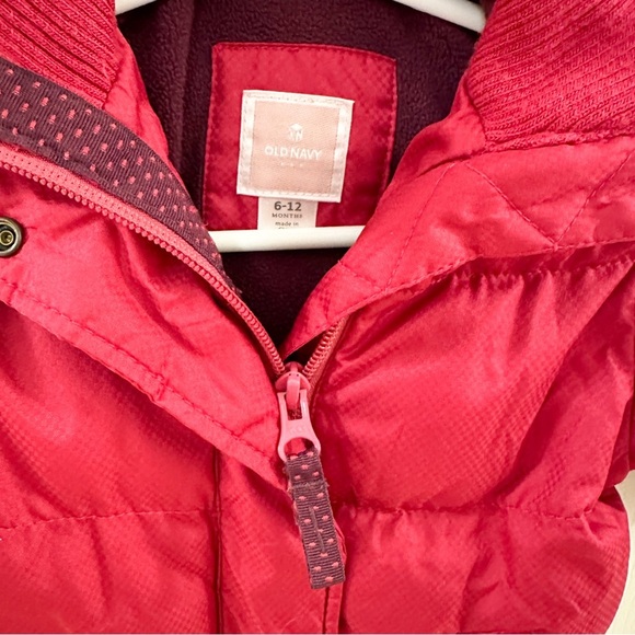 Old Navy PrimaLoft Luxe puffer jacket Pink sz 6-12 Months - Picture 2 of 3